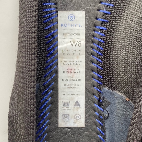 Rothy's White Halo Black Point Flats 8 - Picture 7 of 7